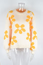 Autumn Winter Women Printed Sweater Pullover Floral Plus Size Sweater Women