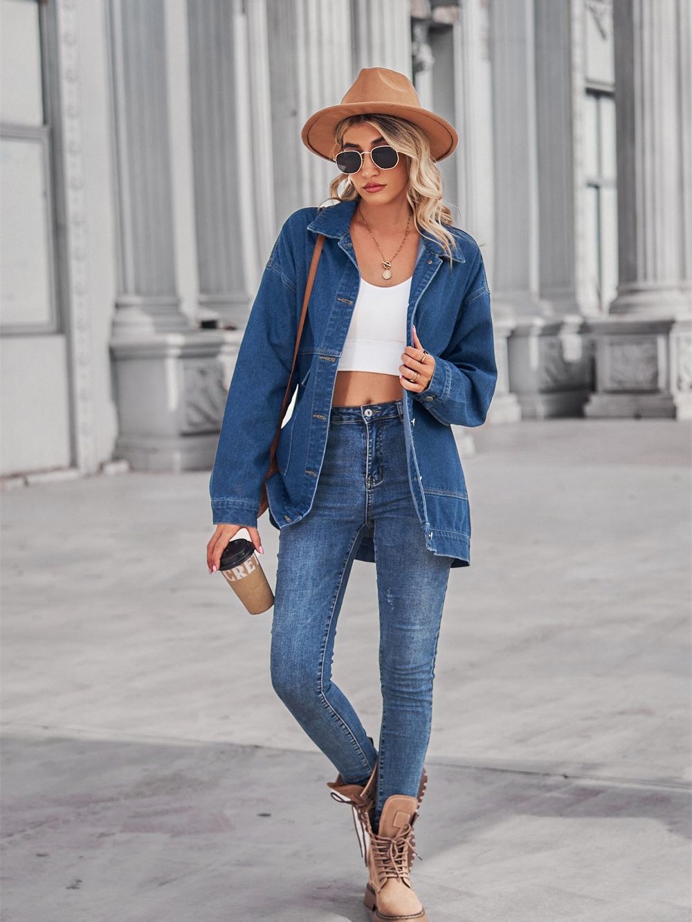 All Match Slimming Retro Classic Loose Denim Jacket Top Women