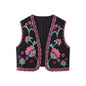 French Gentle Embroidery Cardigan Vest Sweet Fresh Vest V neck Loose Crop Top Women Spring