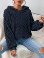 Fall Winter Women Pullover Sweater Flannel Hooded Loose Plush Jacket