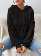 Fall Winter Women Pullover Sweater Flannel Hooded Loose Plush Jacket