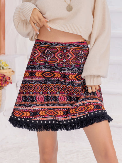 Mixed Batch Women Skirt Slim Tassel Layered