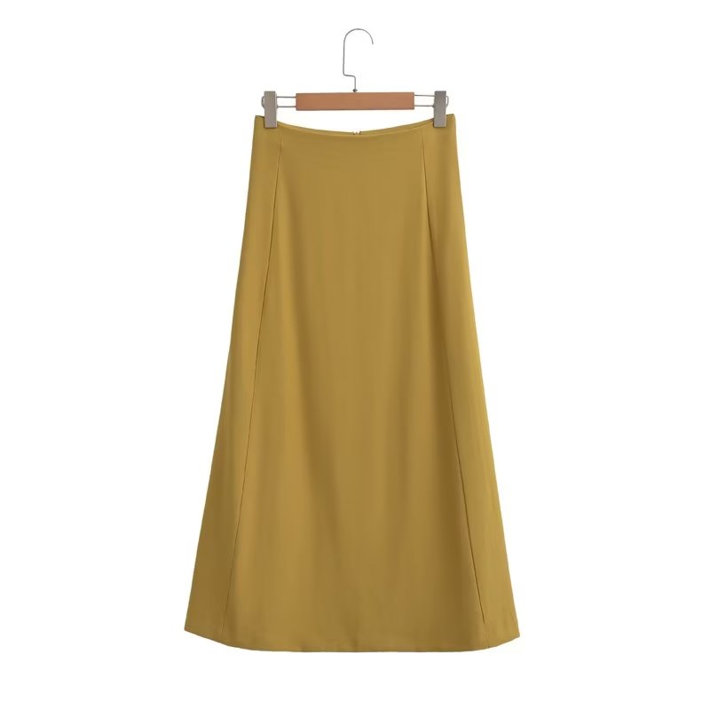 Summer V Neck Single Breasted Slim Vest Casual Midi Skirt Skirt Set Women