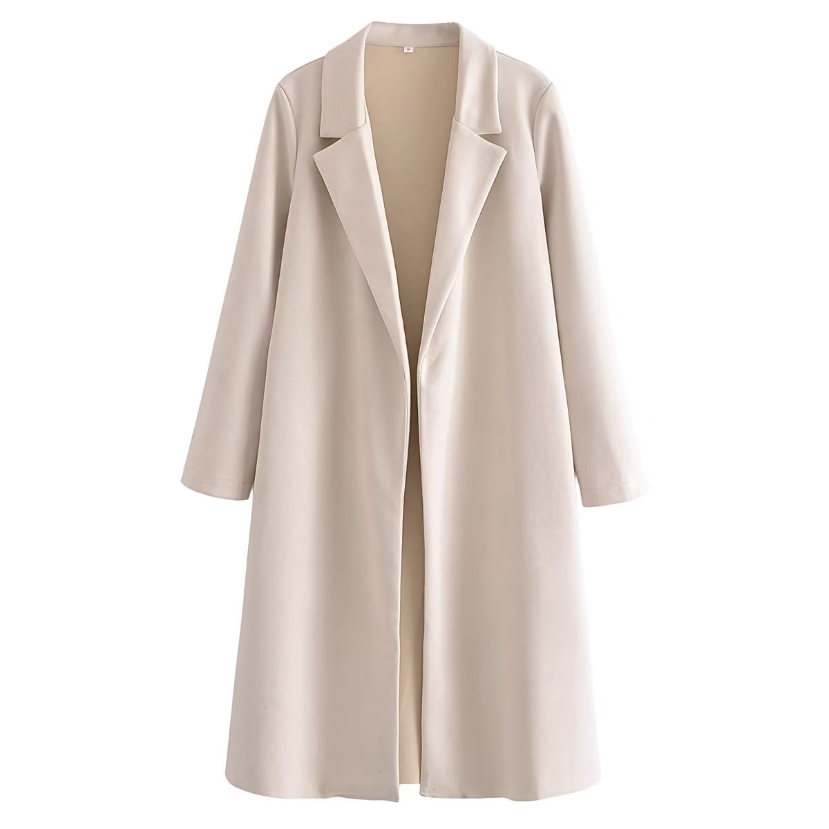 Women Clothing French Khaki Fleece Loose Lapels Cardigan Coat