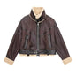 Autumn Winter Faux Shearling Jacket Cool Sexy Women Clothing Street Collared Short Motorcycle Jacket