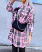 Women Autumn Winter Plaid Woolen Coat