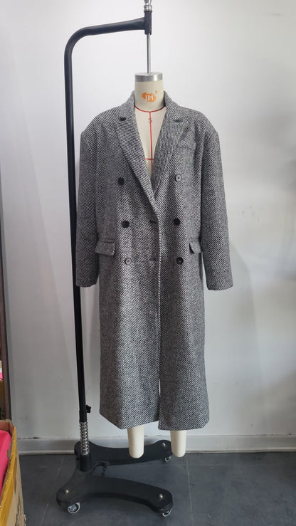 Woolen Coat Women Woolen Coat Autumn Winter Hepburn Popular High Grade Korean Small Mid Length