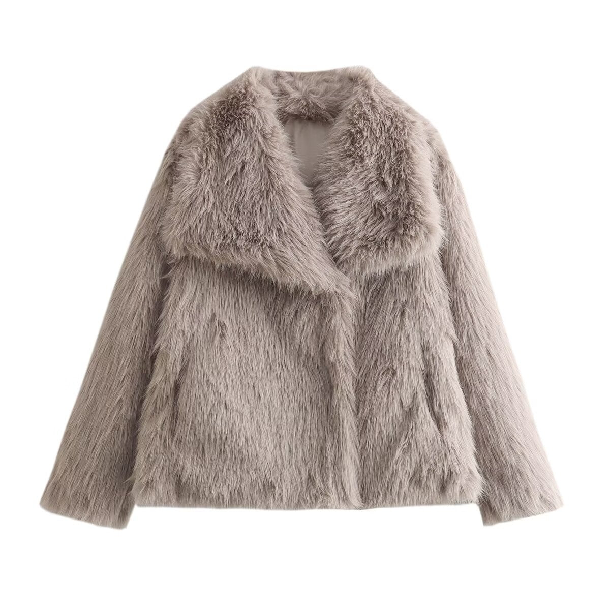 Women Casual Loose Fur Overcoat Coat