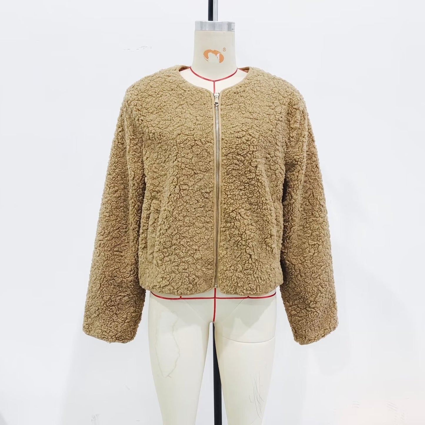 Autumn Winter All Match Fleece Loose Warm Short Jacket Women