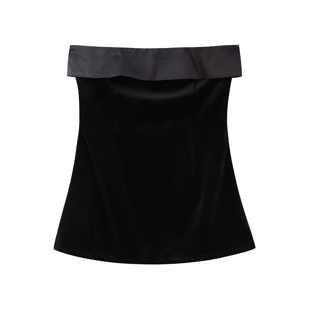 Winter Women Clothing Sexy Backless off Neck Tube Top Dress for Women