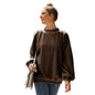 Brushed Hoody Women Autumn Winter Pullover Long-Sleeved Plush Teddy Plush Top