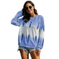 Autumn Sweater Women Gradient Color Loose round Neck Long Sleeve Top Women Clothing