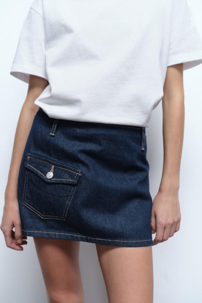 Women Clothing Slim Fit High Waist Denim Skirt