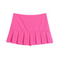 Spring Women Clothing Street Design Solid Color Wide Pleated Pantskirt