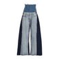 Contrast Color Jeans Women Autumn High Waist Drooping Loose All Matching Slimming Mop Pants Women