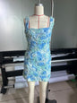 Sweet Cute Three Dimensional Floral Strap Dress