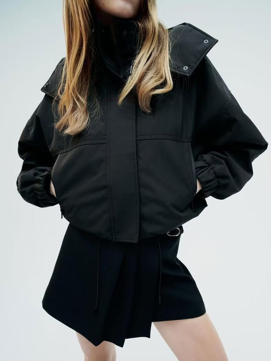 Summer Women Clothing Street Casual Hooded Jacket