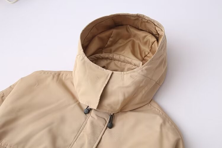 Summer Women Clothing Street Casual Hooded Jacket