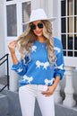 Winter Women Clothing round Neck Long Sleeve Sweater Bow Sweater