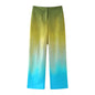 Summer Silk Satin Texture Tie Dyed Loose Pants