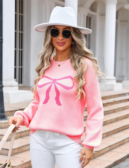 Autumn Winter Women Clothing Sweater Bow Knitwear Women