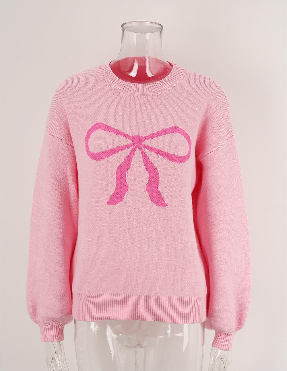 Autumn Winter Women Clothing Sweater Bow Knitwear Women