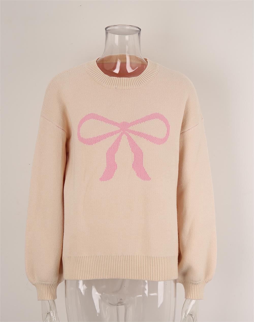 Autumn Winter Women Clothing Sweater Bow Knitwear Women