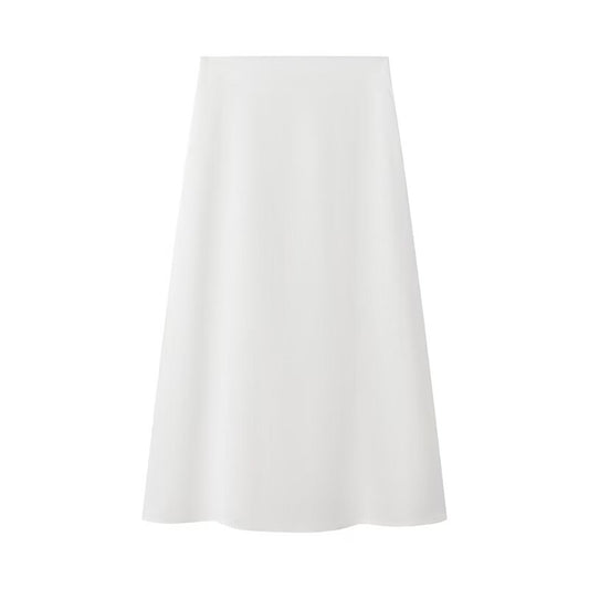 Women Clothing Summer Women Linen Blended Skirt