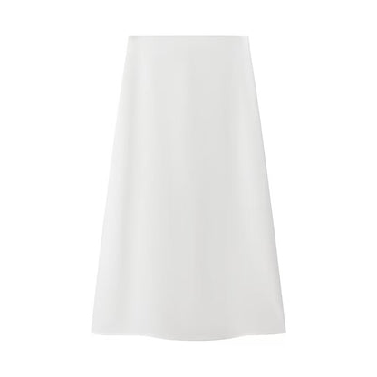 Women Clothing Summer Women Linen Blended Skirt