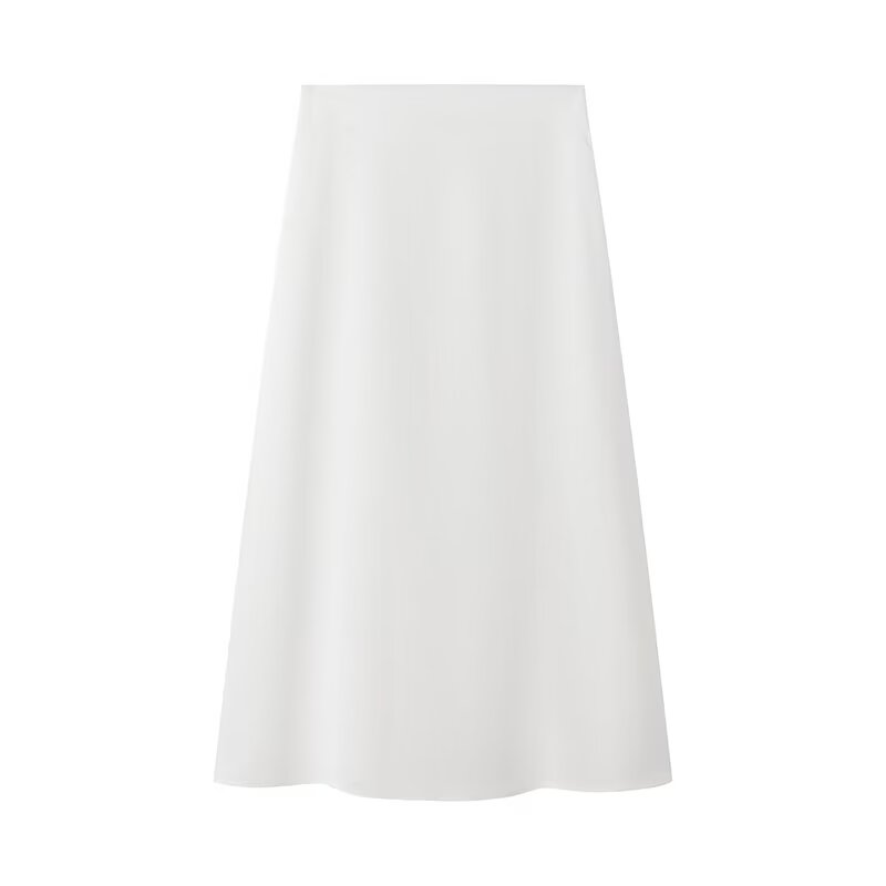 Women Clothing Summer Women Linen Blended Skirt