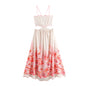 Women Clothing Top Product Spaghetti Strap Floral Print Back Tied Dress