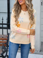 Autumn Sweater Women Clothing Print Pullover Sweater Floral Shirt