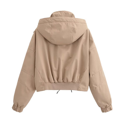 Women Clothing Street Casual Hooded Jacket