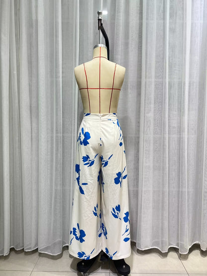 Trousers Casual Digital Printing Loose Casual Floral Pants