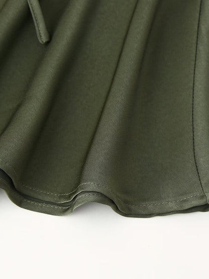 Summer Women Clothing Solid Color Silk Satin Texture Long Fishtail Skirt