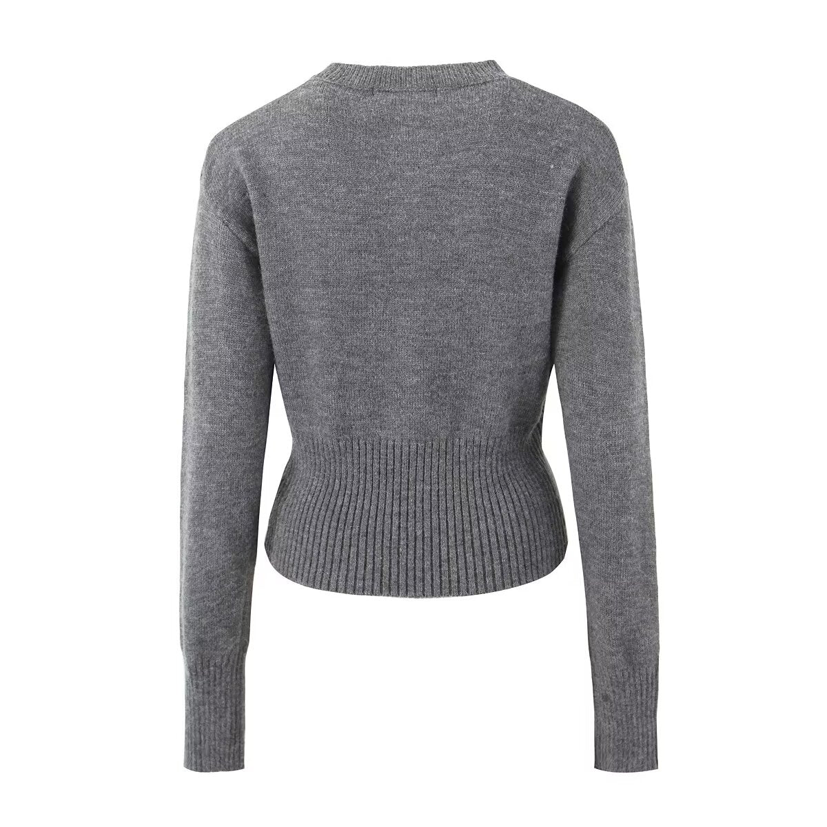 Simple round Neck Wool Sweater Autumn Long Sleeves Sweater