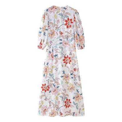 Women Summer Elegant Floral Long Dress