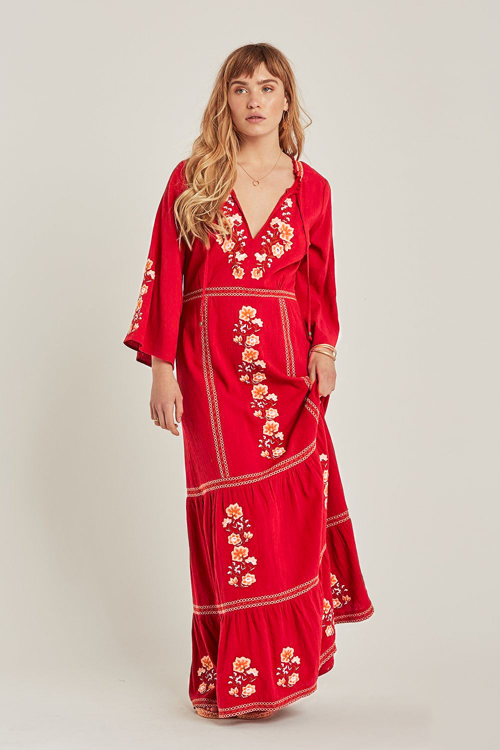 Bohemian Holiday Embroidery Dress