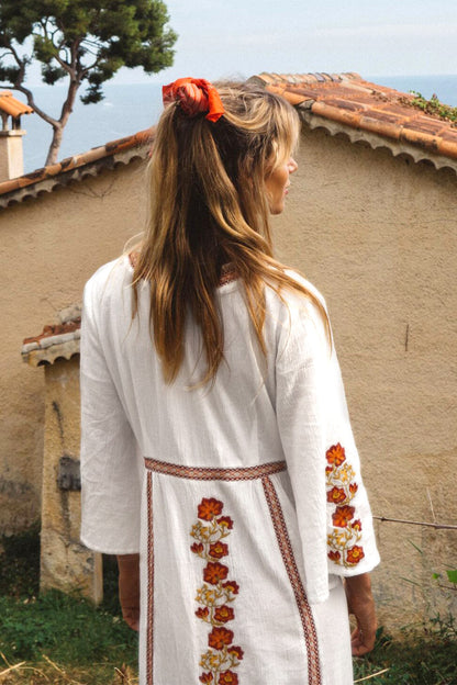 Bohemian Holiday Embroidery Dress