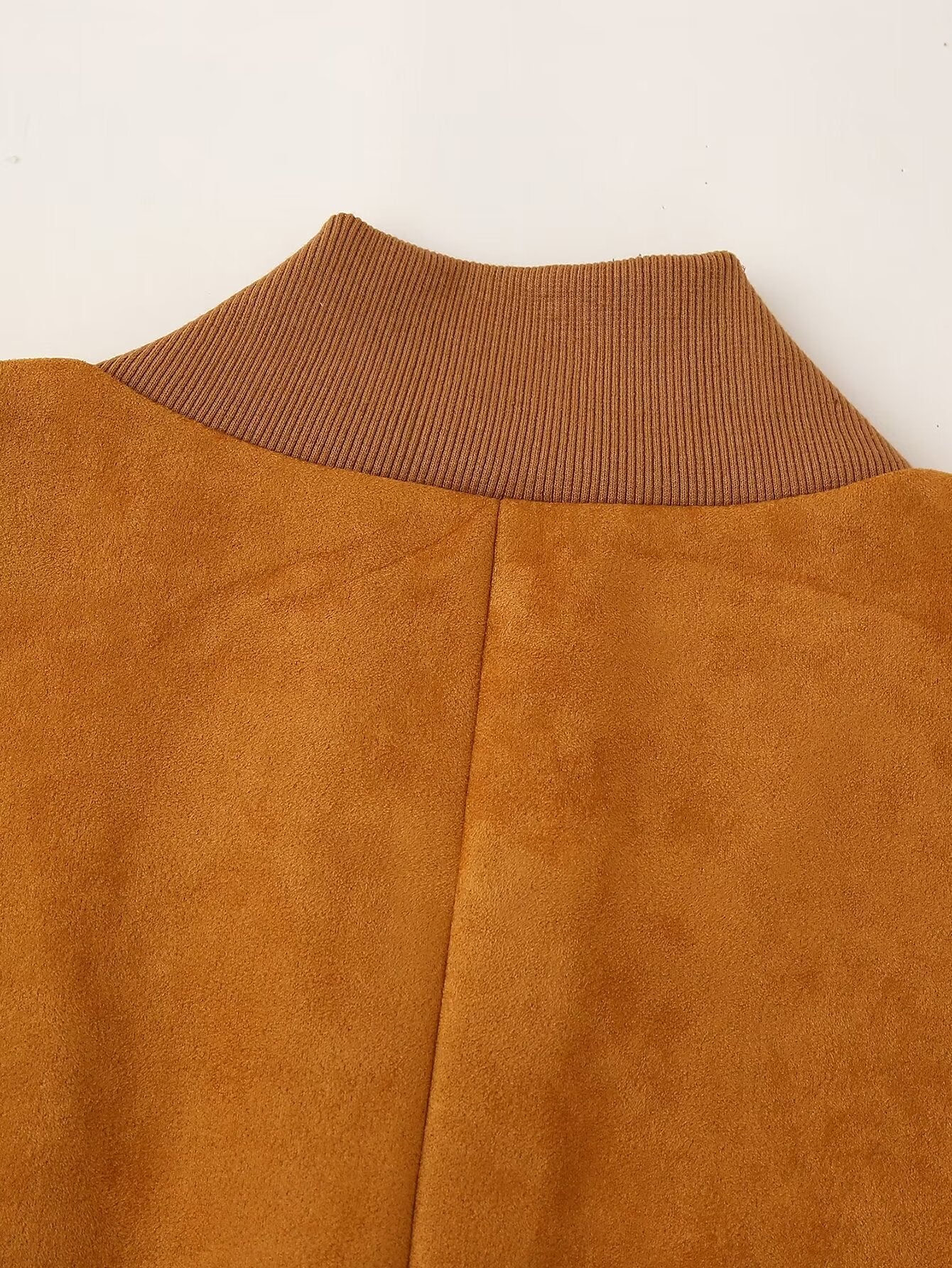 Early Autumn Retro Golden Brown Overzise Jacket