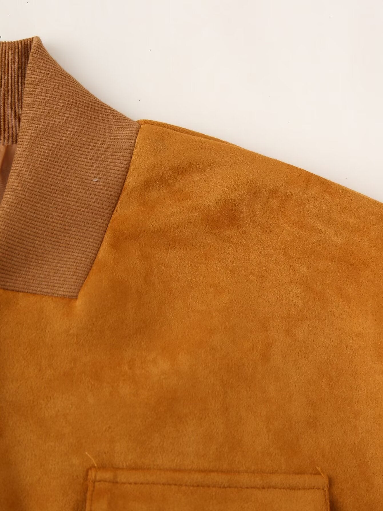 Early Autumn Retro Golden Brown Overzise Jacket