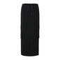 Women High Waist Drawstring Split Skirt High Grade Frayed Floor Length Dress Skirt