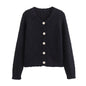 Fall Women Clothing Fashionable Yarn Distressed Dot Knitted Long Sleeve Cardigan Coat