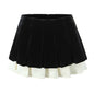 Short Skirt Women Autumn High Waist Pleated Skirt Pants A line Skirt