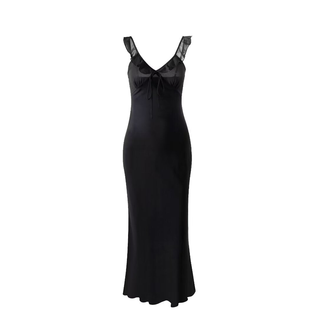 Sexy Slim Fit Backless Sling Dress Summer Hip Wrapped Mid Length Dress Women