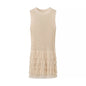 Tassel Sleeveless Knitted T Shirt Women Clothing Summer Sexy Round Neck Dress