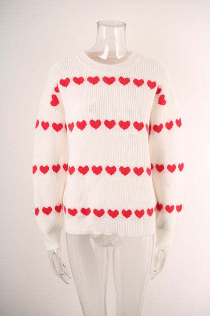 Knitwear Women Autumn Winter Women Knitwear Heart Trendy Pullover Sweater Women