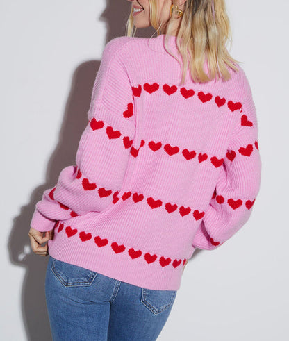 Knitwear Women Autumn Winter Women Knitwear Heart Trendy Pullover Sweater Women