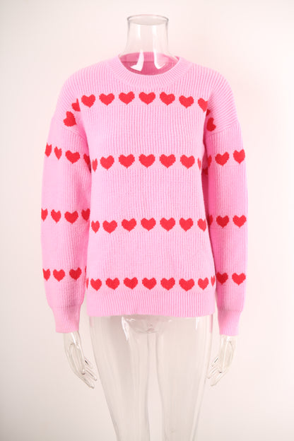 Knitwear Women Autumn Winter Women Knitwear Heart Trendy Pullover Sweater Women