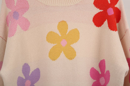 Sweater Women Floral Knitwear Sweater